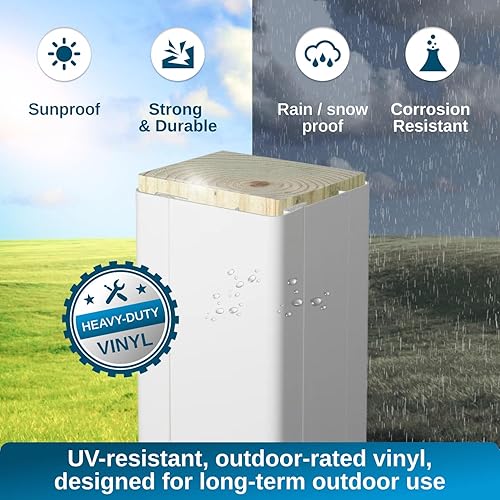 Miniatura 3 de Weatherables Envoltura de Poste de Vinilo de 6x6 – Envoltura de Poste de Porche de Vinilo Premium para Exteriores Resistente a la Intemperie