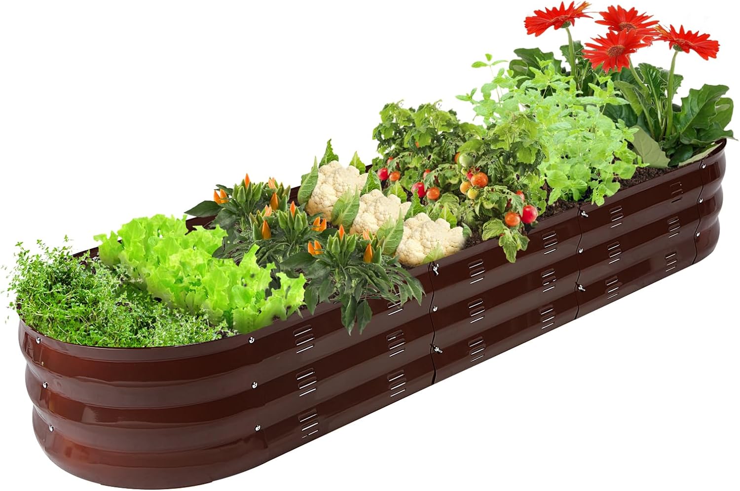GADI 67-Inch Raised Garden Bed, Metal Planter Box for Vegetables and Flowers, Large Outdoor Gardening Kit, Easy DIY Assembly, Weather-Resistant & Rust-Proof
