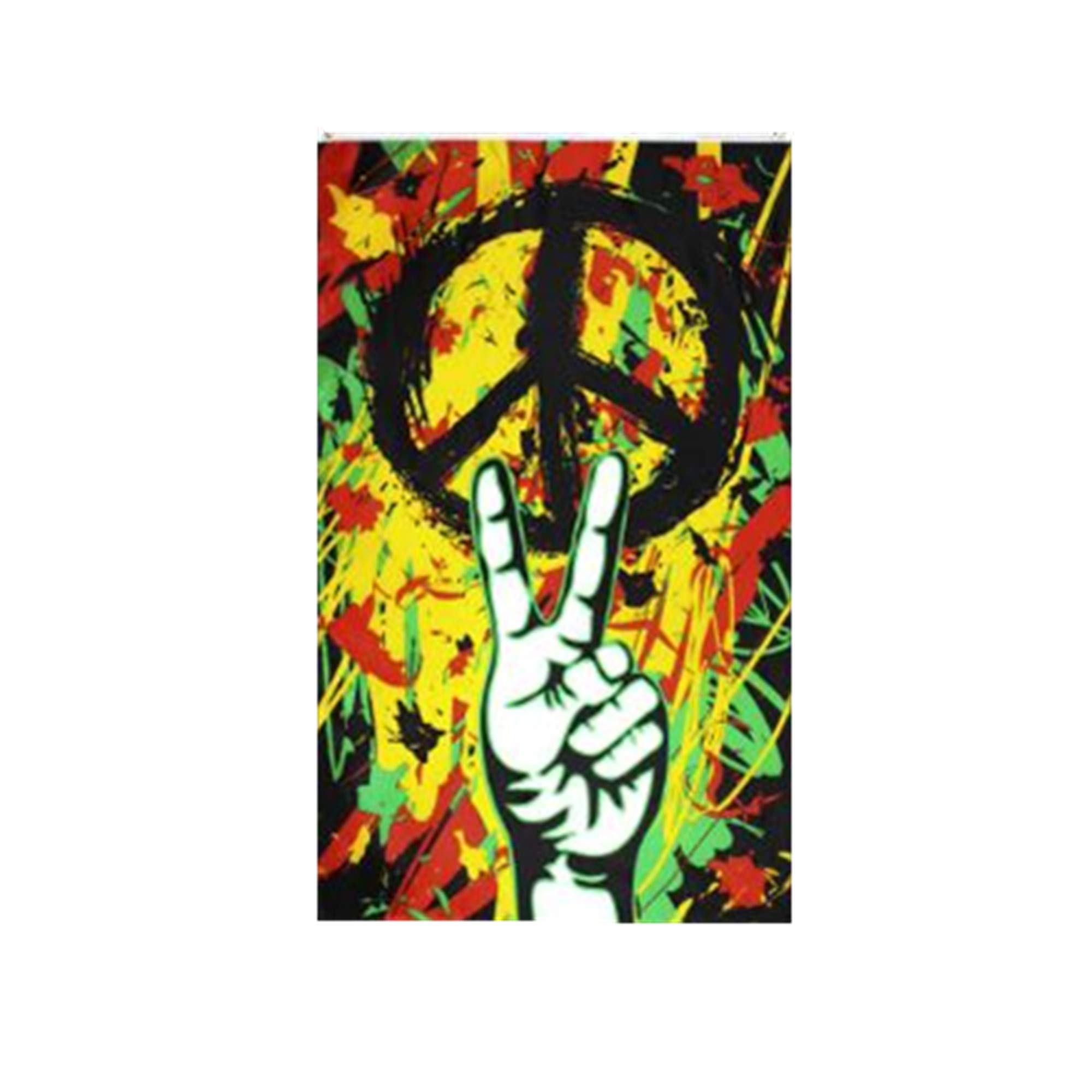 Stormflag Peace Flags 3x5ft Peace Symbol Graffiti Flag 90x150cm Polyester 90g with Eyelets and Double Stitched