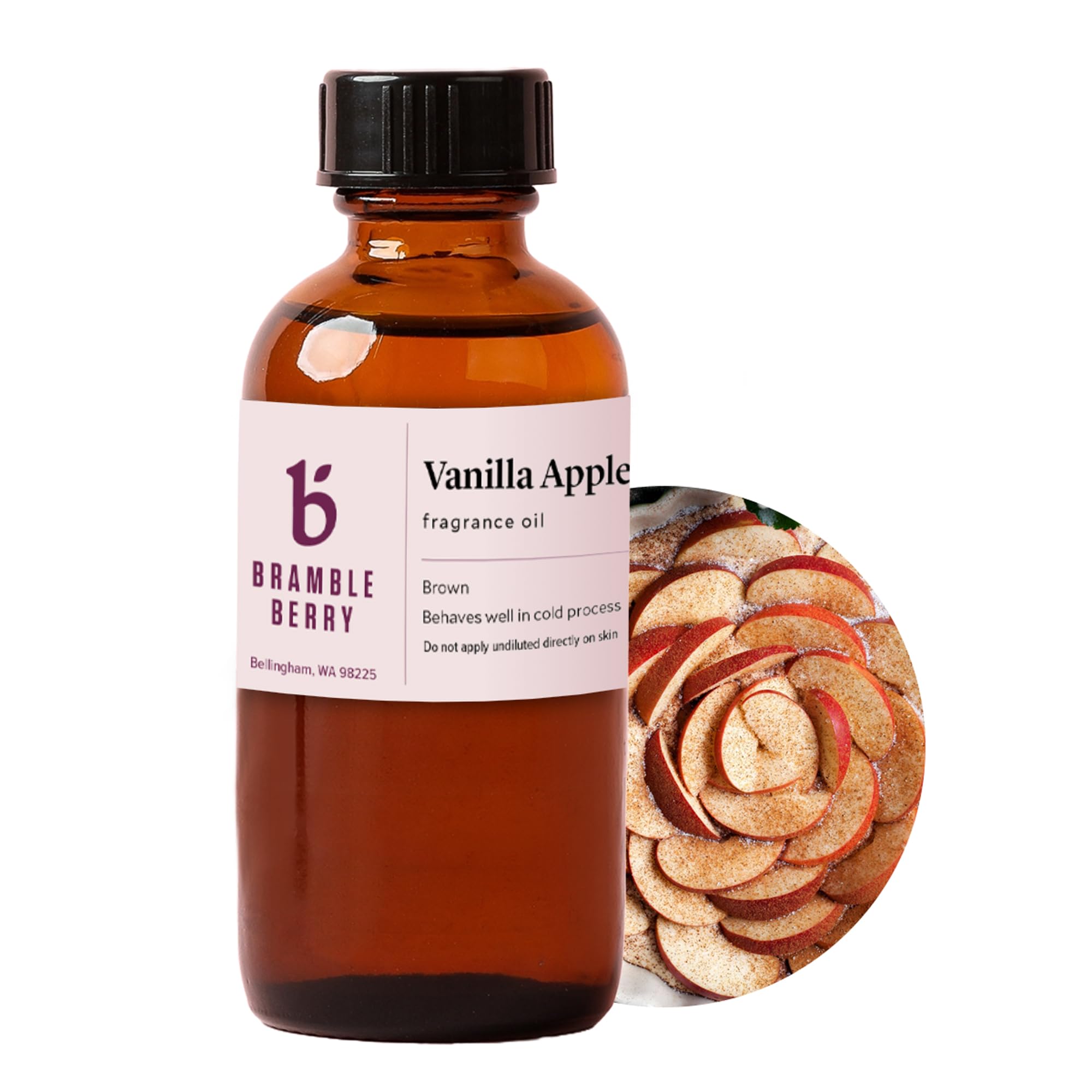 Bramble Berry Vanilla Apple Cinnamon Baked Fruit &amp; Spice Scent for Soap Making, Candles, Lotion, Bath Bombs &amp; Perfume | Skin Safe, Vegan, Paraben &amp; Phthalate Free, DIY Craft Essential