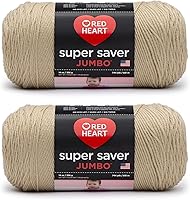 Vista 23 de Red Heart Super Saver - Ovillo de lana jumbo, color blanco suave, 2 unidades (paquete de 1)