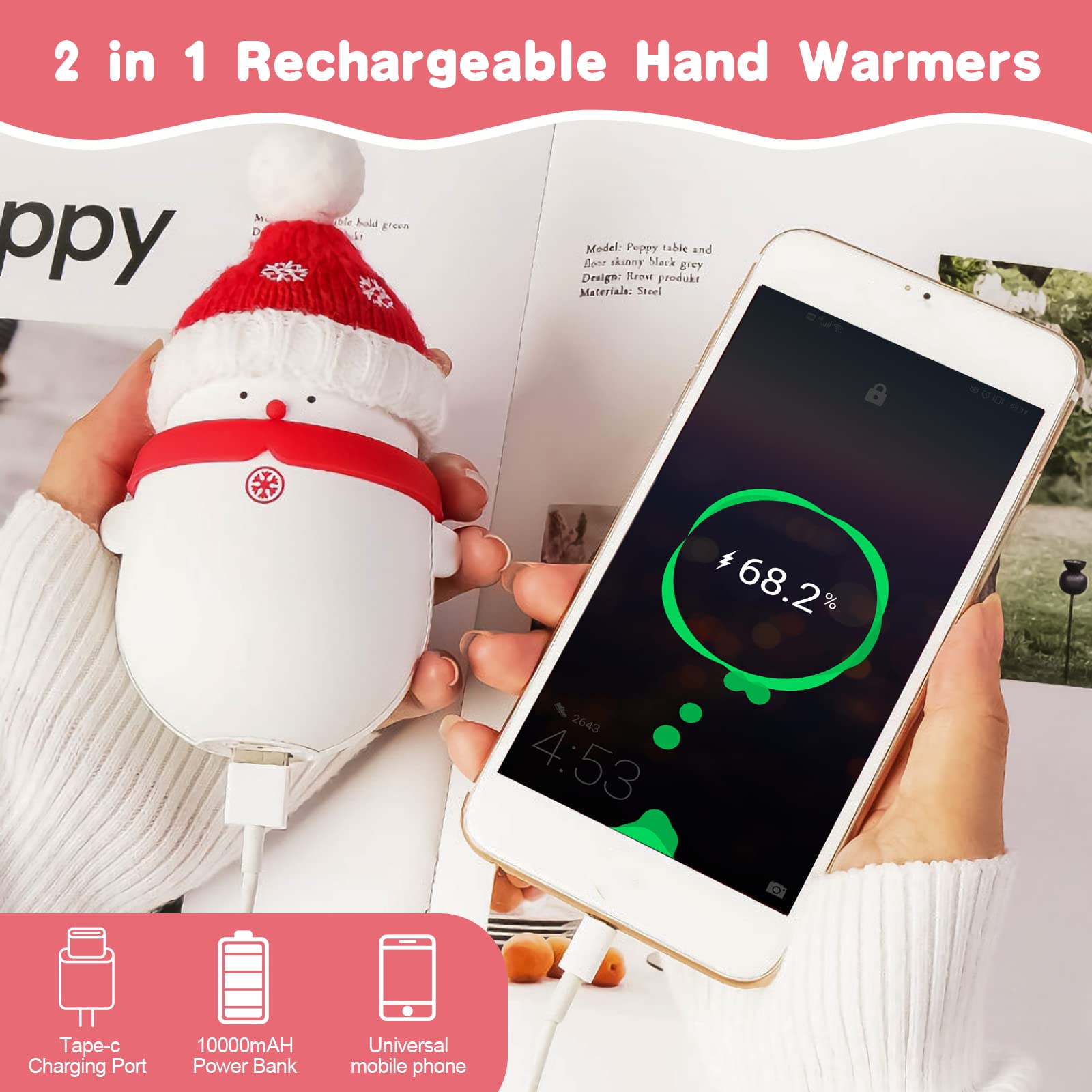 Flintronic Chauffe Main Rechargeable, Chauffage De Poche électrique