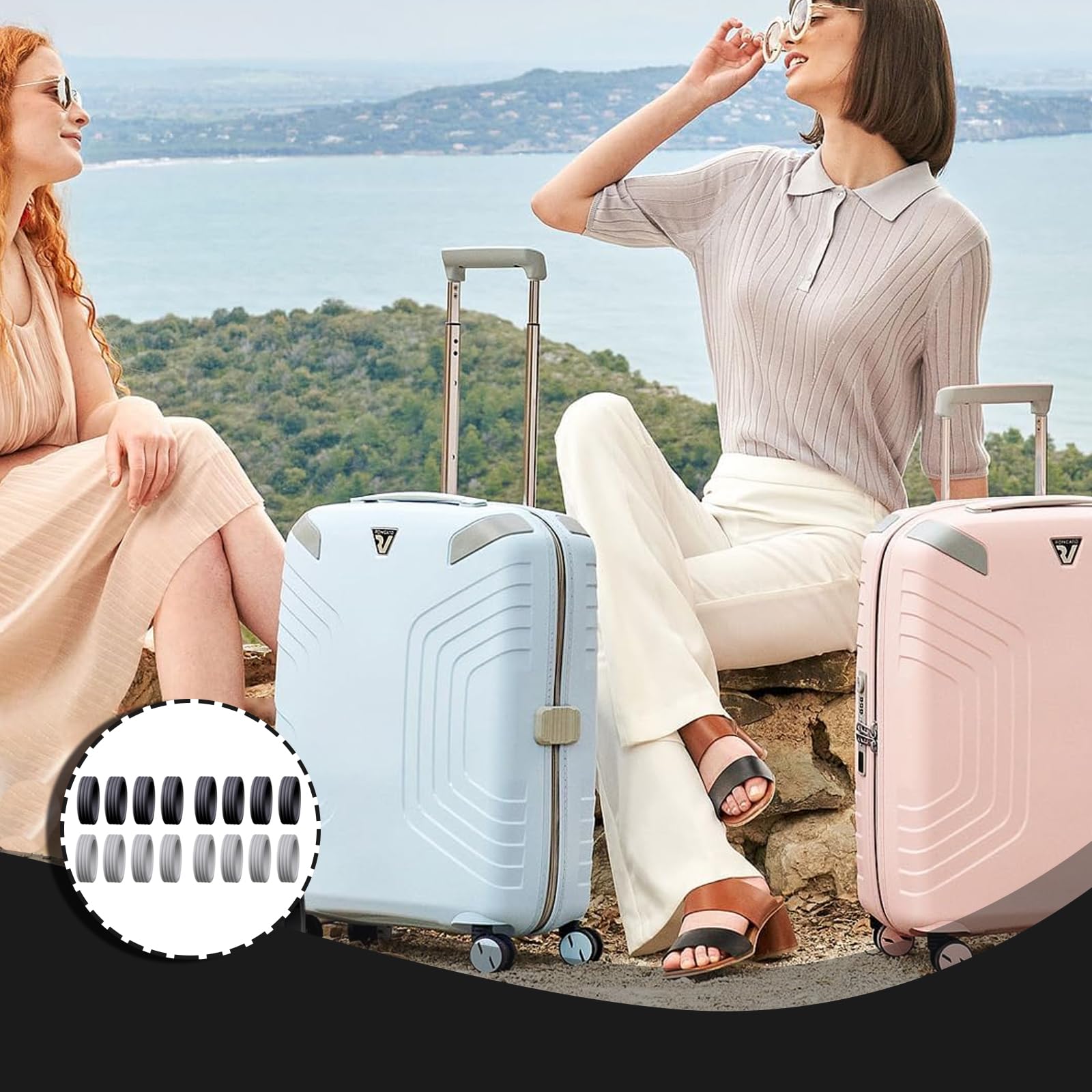 housse valise, 16 pcs Housse pour Roues de Bagage en Silicone, roue valise Protège et Réduit le Bruit - Étanche - Convient à la Plupart des Bagages housse valise, 16 pcs Housse pour Roues de Bagage en Silicone, roue valise Protège et Réduit le Bruit - Étanche - Convient à la Plupart des Bagages