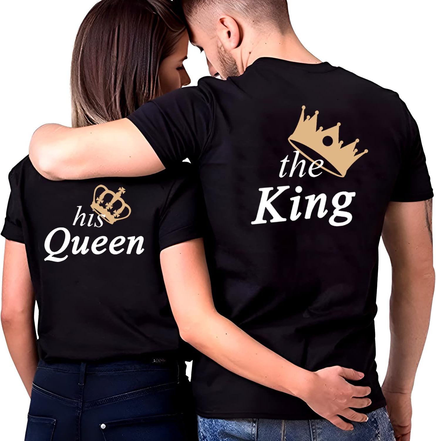 Matching Shirts for Couples Set for Him and Her The King His Queen T-Shirts