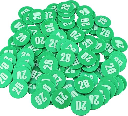 HAKITAROOM Juego de 100 fichas de póquer Monedas circulares de plástico de 1.58 pulgadas para juegos y contar, 0.16 oz cada una, accesorios HAKITAROOM Juego de 100 fichas de póquer Monedas circulares de plástico de 1.58 pulgadas para juegos y contar, 0.16 oz cada una, accesorios