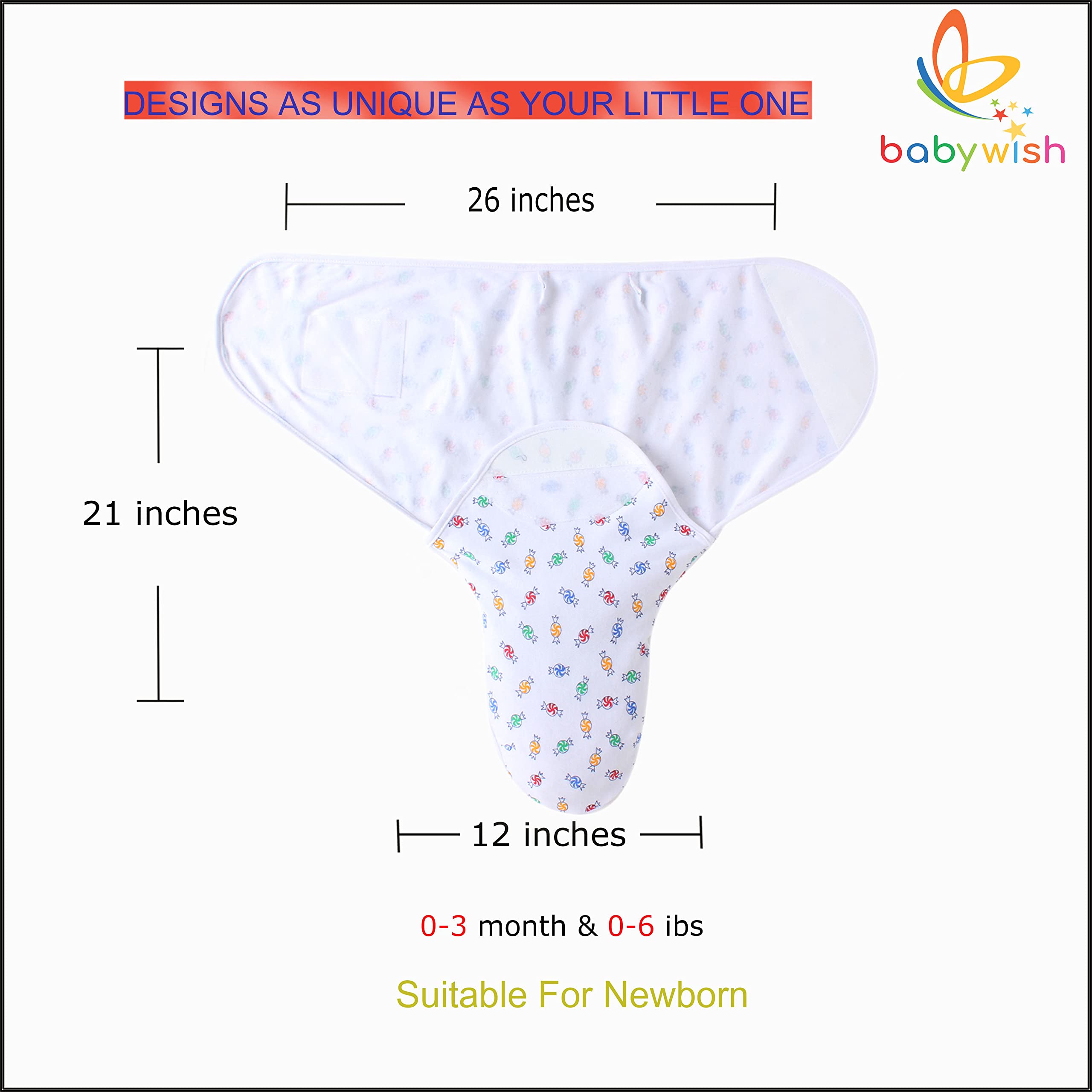 baby wish Baby Swaddle wrap for Newborn Choco Wrapper Set 2