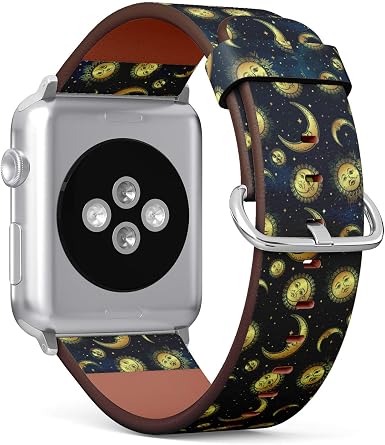 Amazon.com: Pulsera de piel con estampado Boho Chic para Apple Watch Series  4/3/2/1 gen, repuesto para iWatch 1.496 in/1.575 in : Celulares y Accesorios