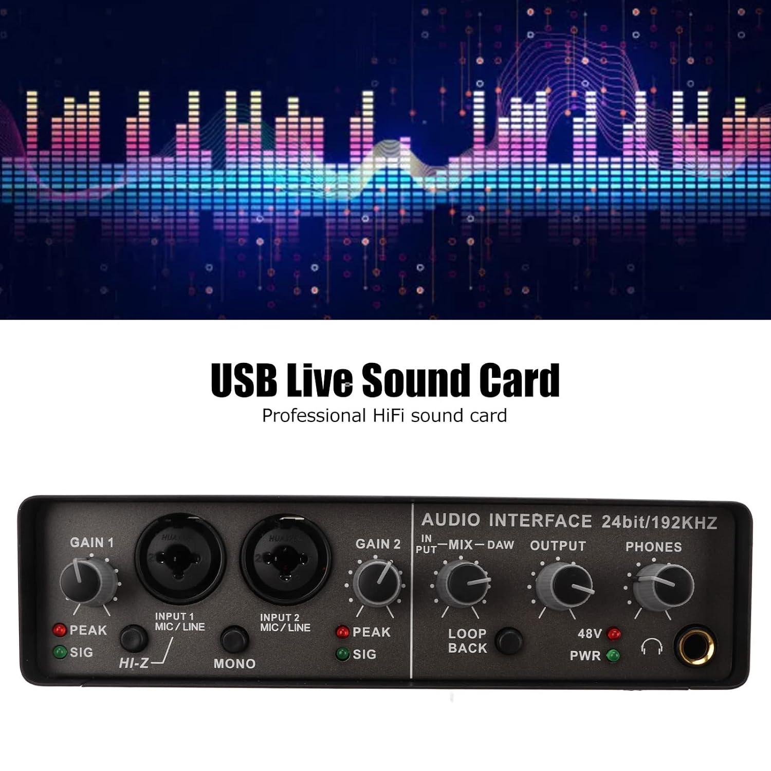 CCYLEZ Sound CardSound Card USB External Karaoke Recording Mobile Audio Mixer PC Portable Computer Recording USB External Sound Card for Live Streaming Recording and Gaming