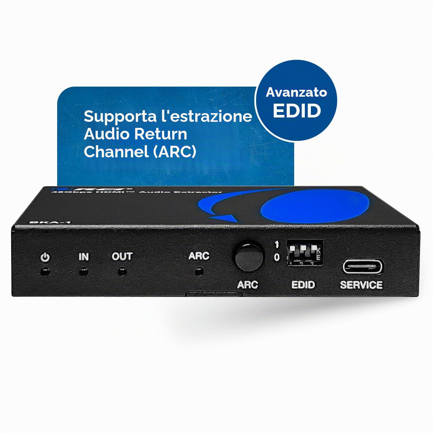 OREI Estrattore audio 8K HDMI UltraHD 4K @ 120Hz 48G HDMI 2.1 convertitore audio per PS5 SPDIF + uscita HDCP 2.3 da 3,5 mm – Dolby Digital/DTS Passthrough CEC, HDR, Dolby Vision, ARC, HDR10+ (BKA-1)