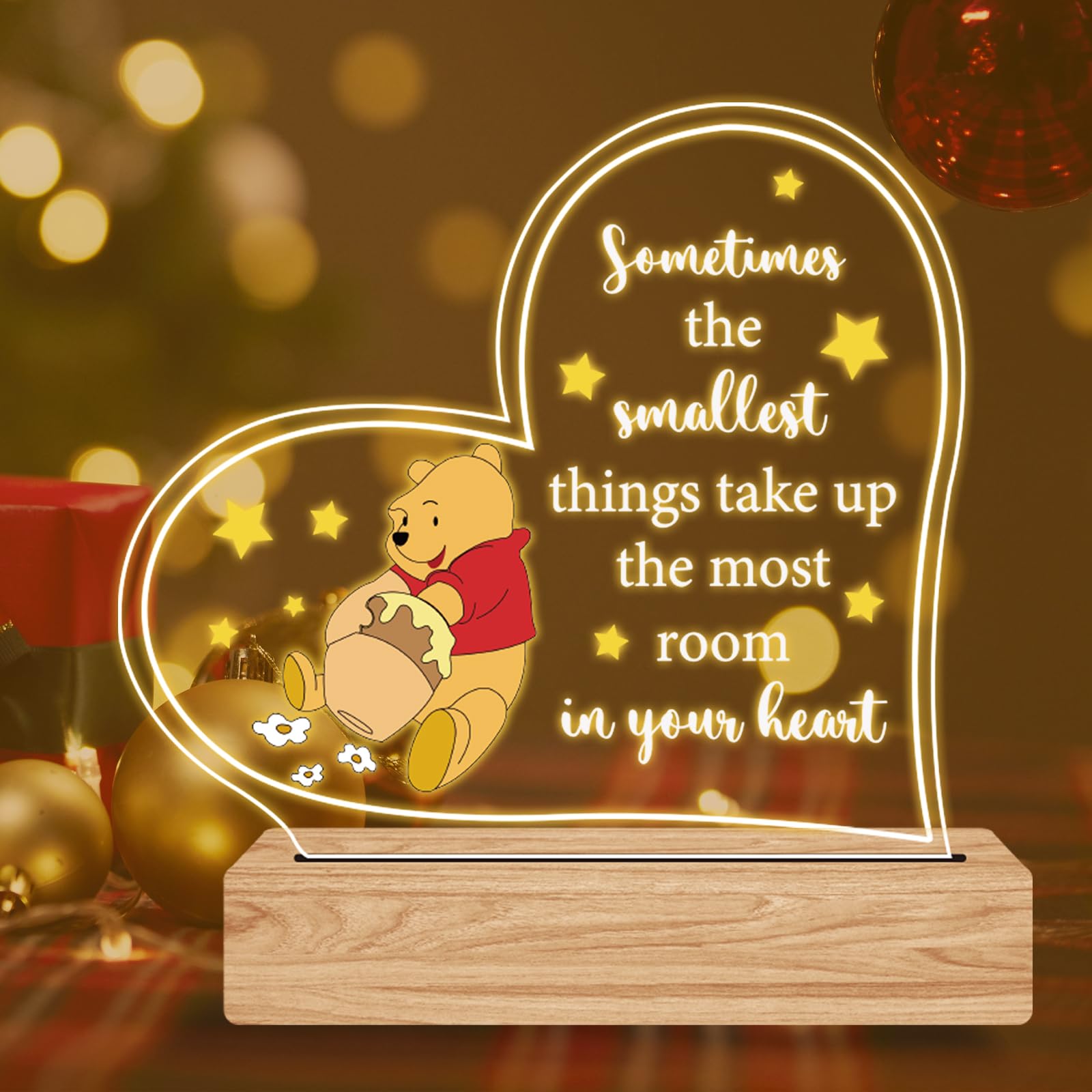 DOFAFALA Sometimes The Smallest Things Inspirational Acrylic Night Light, Inspirational Gifts for Birthday Christmas Graduation Back to School Gift for Friends Daughter Son Sister