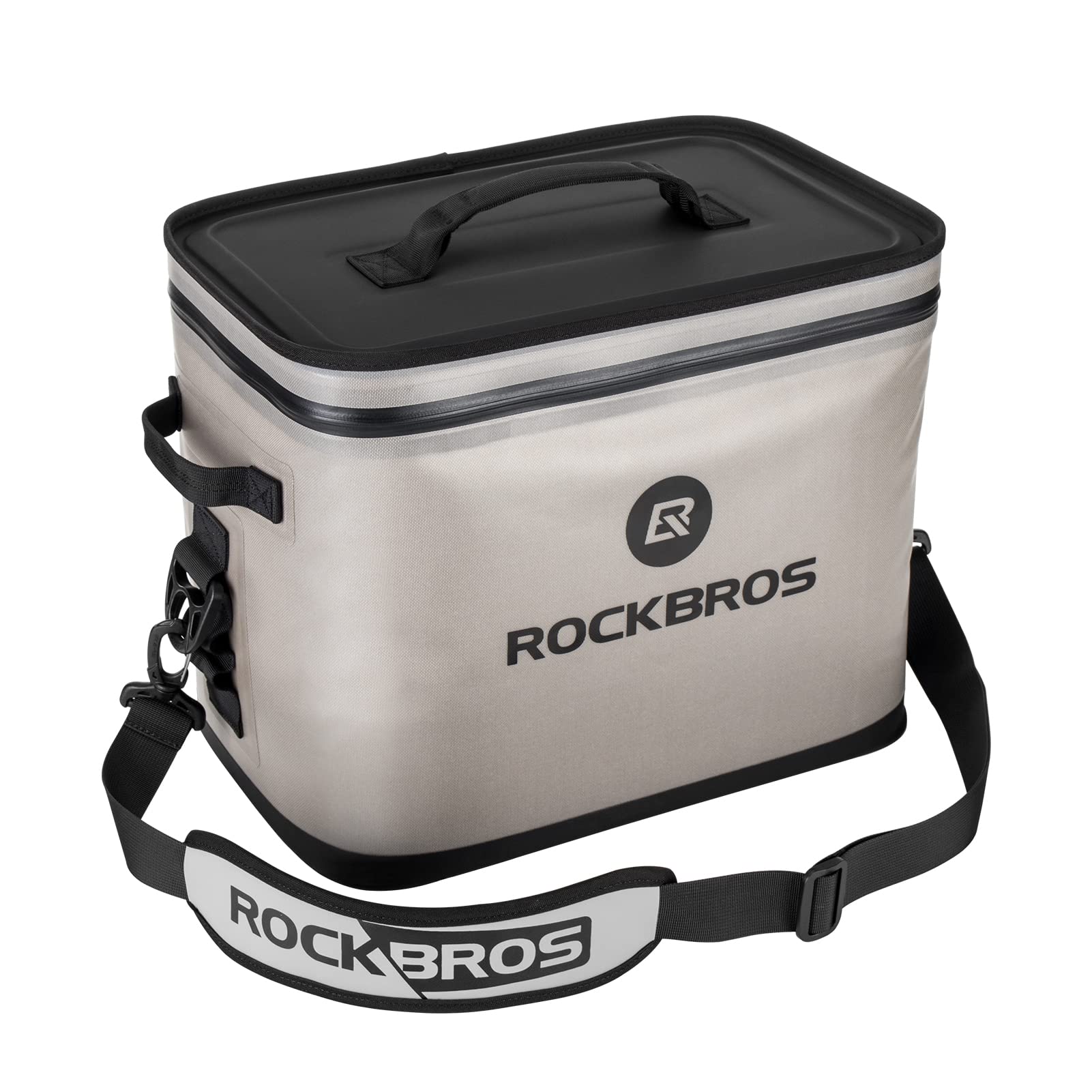 Amazon | ROCKBROS(ロックブロス)クーラーボックス ソフト 保冷力48時間 最強 ソフトクーラー 断熱材 大容量18L 保冷バッグ  クーラーバッグ 全面防水 大きめ BBQ 釣り キャンプ用品 運動会 海水浴 お花見 花火 ショルダー グレー | ROCKBROS |  クーラーボックス