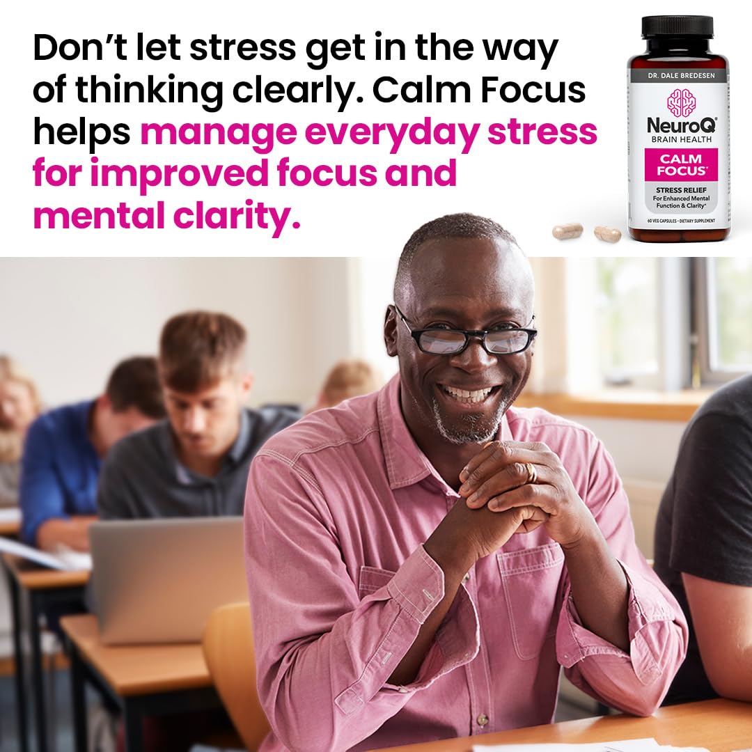 LifeSeasons NeuroQ Calm Focus Capsules - Stress Relief Supplement - Supports Mental Function & Relaxation - Sensoril Ashwagandha, Magnesium, GABA, L-Theanine, Andean Cocoa & Kava Kava - 60 Capsules — Amazon image 6