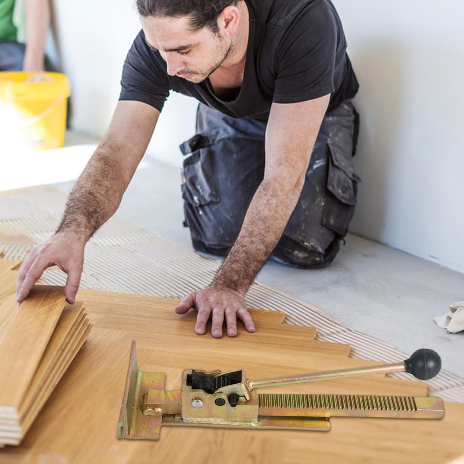 Martinetto da pavimento, martinetto professionale per pavimenti in legno duro e strumento di posizionamento, chiodatrice per raddrizzare, supporto regolabile per utensili manuali | per installazione