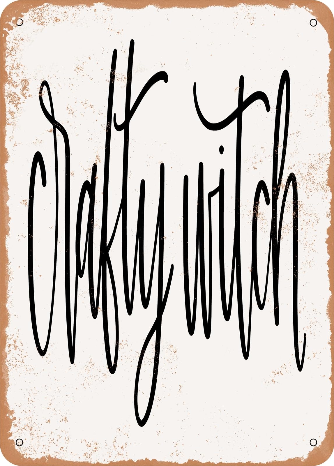 Metal Sign - Crafty Witch - Vintage Rusty Look home decor