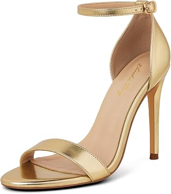 Elisabet Tang Womens High Heels Round Open Toe Heeled Sandals