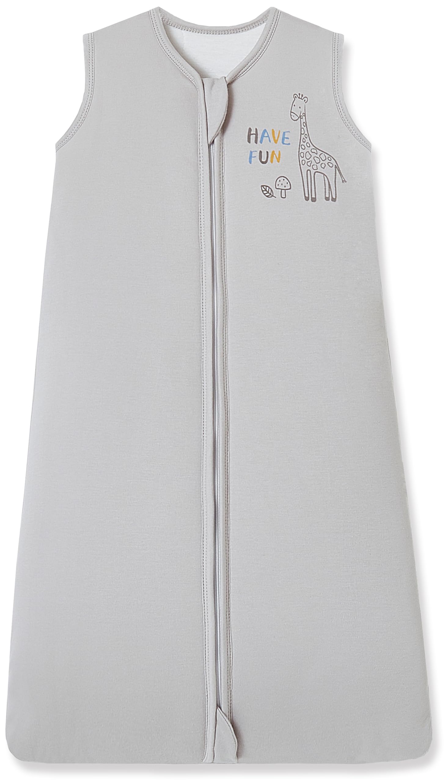 Chilsuessy Baby Schlafsack Super Weich Baby Ganzjahresschlafsack 2.5 Tog Babyschlafsack Neugeborene Winterschlafsack, 2.5 Tog/Grau Giraffe, 67cm/0-6 Monate