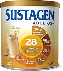 Sustagen Adultos Complemento Alimentar Sabor Banana - Lata 400g