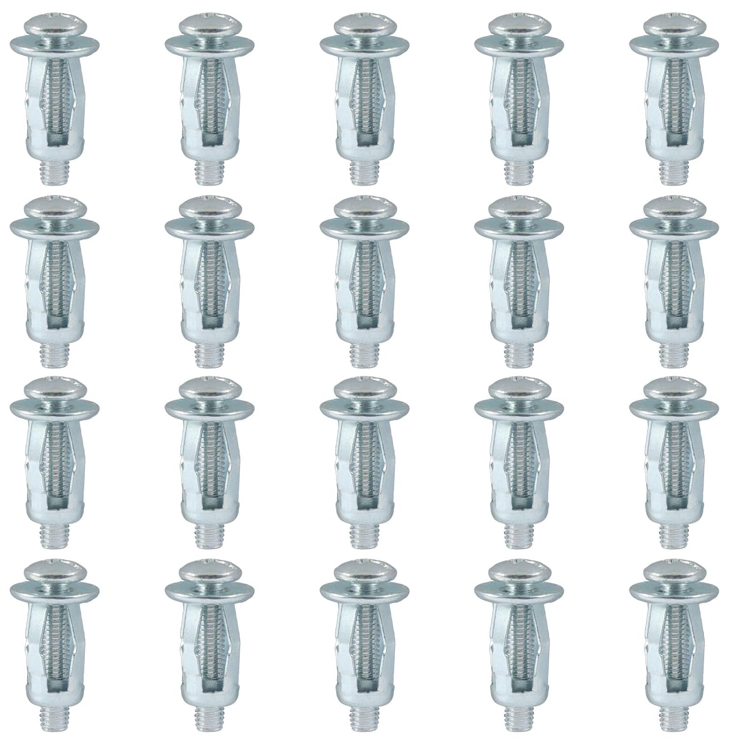 BokWin M5 x 25mm Hollow Wall Anchors, 20 Pack