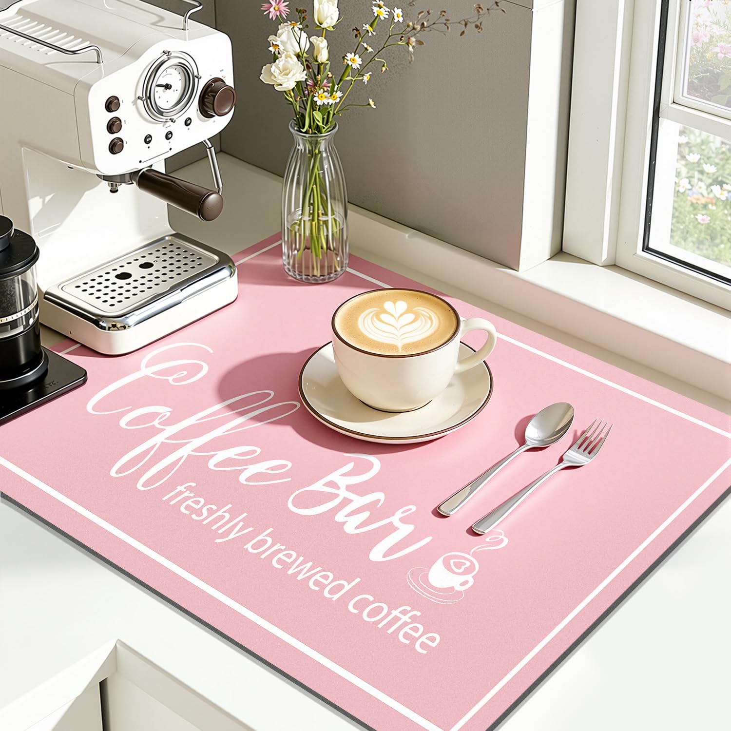 Findosom Coffee Bar Mat - Absorbent & Stain-Resistant -24