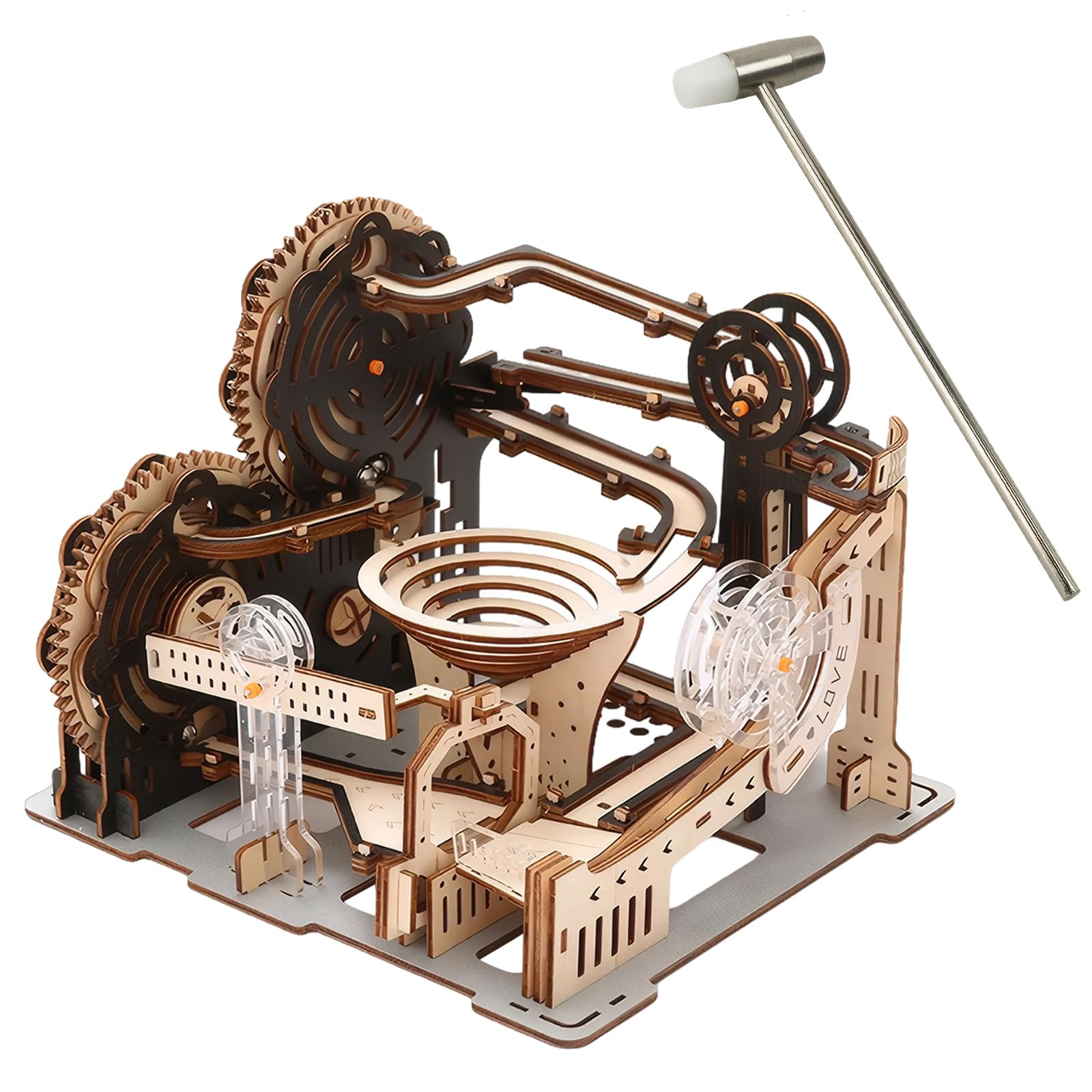 3d Model Kits for Adults Wood Wooden Marble Run,Building Kits for Adults,3d Wooden Puzzles,Can Improve Children's Hand Dexterity and Imagination,Suitable as A Unique Gift for Children