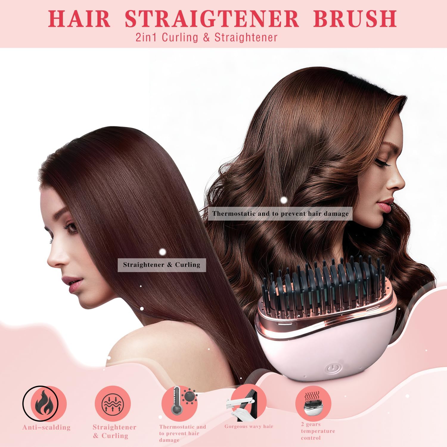 Mini Hair Straightener, Compact Styling Tool for Travel & Daily