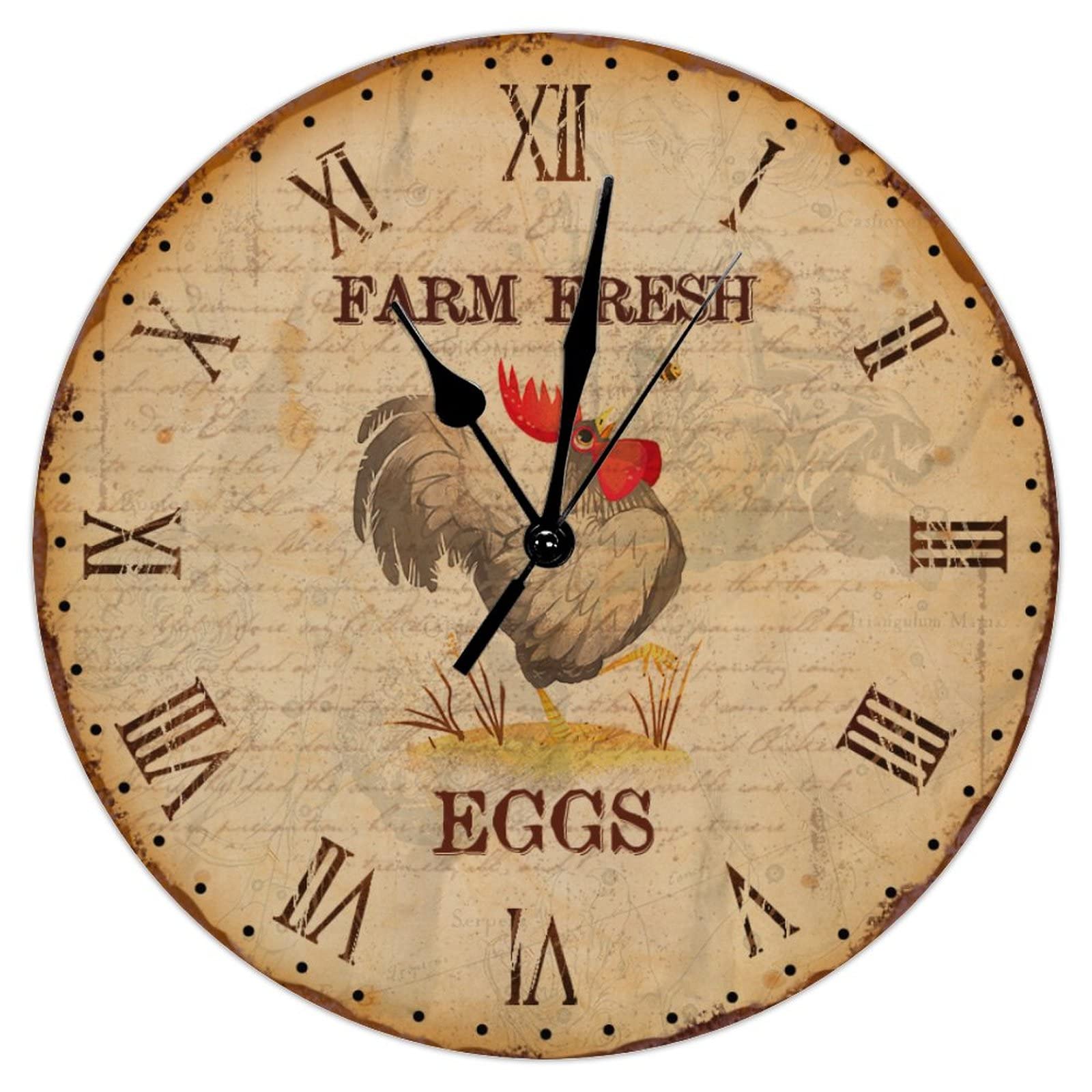 Horloge murale en bois coq idée cadeau idéale pour crémaillère et maison de campagne