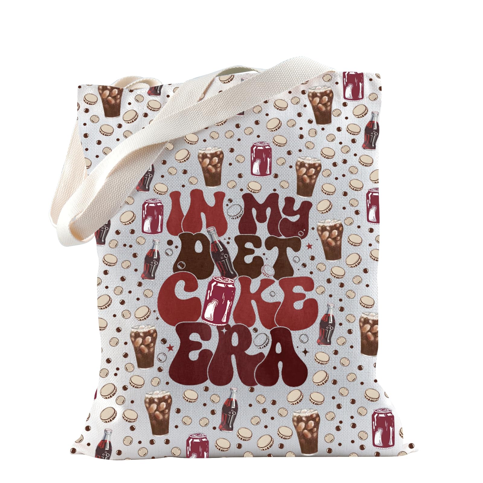 TSOTMO Coke Merch Soda Gift Drinks Gift ZERO Drinks Gift Coke Tote Bag for Coke Lovers Drinking Gift for Drinks Lovers (DC ERA Tote)