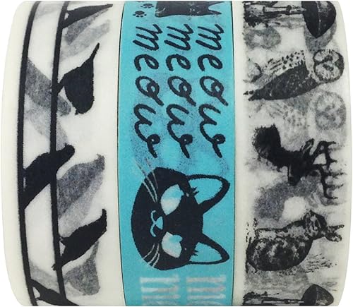 Wrapables Talking Animals - Cinta adhesiva japonesa Washi (juego de 3), 32.8 ft de largo x 0.591 in de ancho