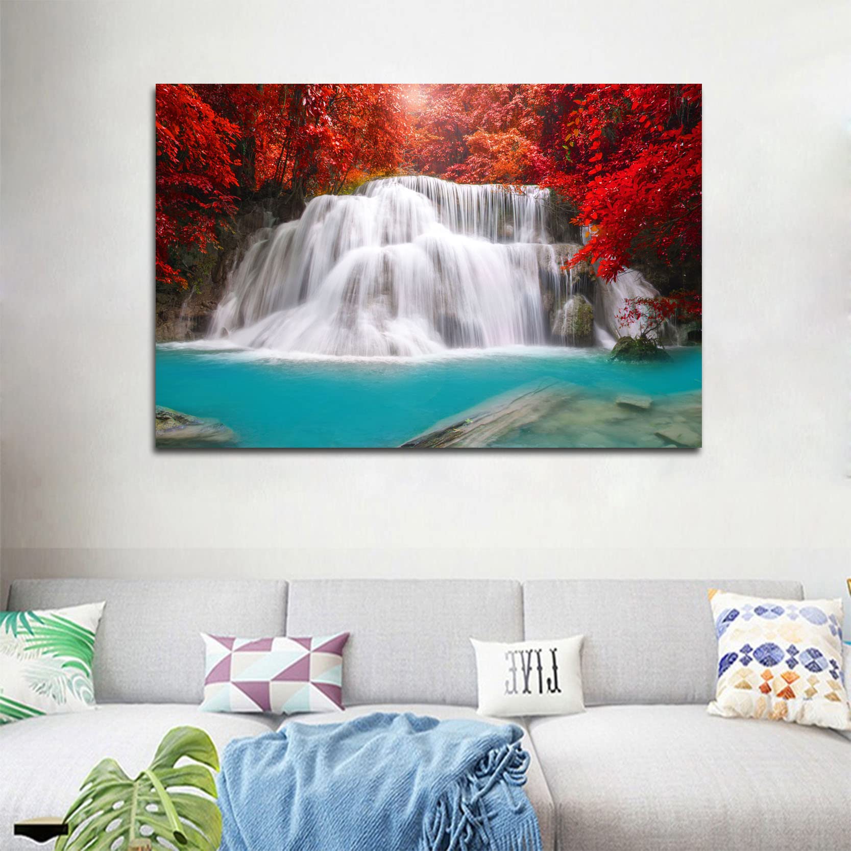 新品　ガラス　壁掛け　アートパネル ポスター　3PCSセット 自然風景　絵画 Amazon.co.jp: ポスター 山 自然 風水 絵 山の絵 緑の絵 玄関