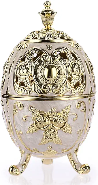 Vintage Zinc Alloy Brass Incense Holder Burner with Removable Tray