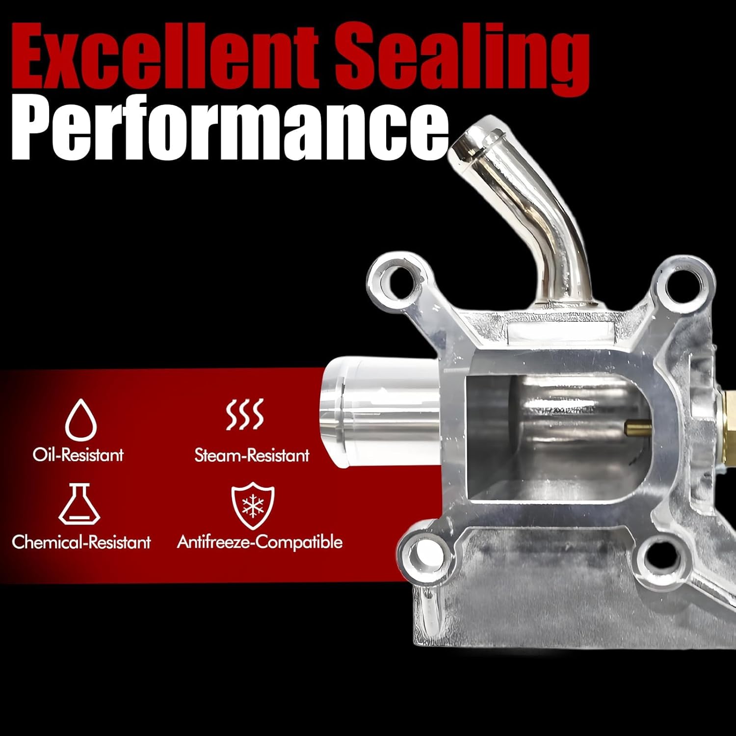 MITZONE Engine Coolant Thermostat Housing Water Outlet Assembly Compatible with 2.0L 2.3L 2.5L 2006-2015 Mazda 3/5/6/CX-7 2004-2015 Ford Focus S-MAX