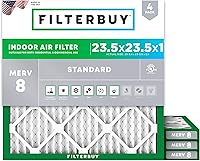 Vista 54 de Filterbuy - Filtros de aire de repuesto MERV 8, protección contra el polvo, plisados, para caldera y sistema HVAC, 16 x 25 x 1 pulgadas, paquete