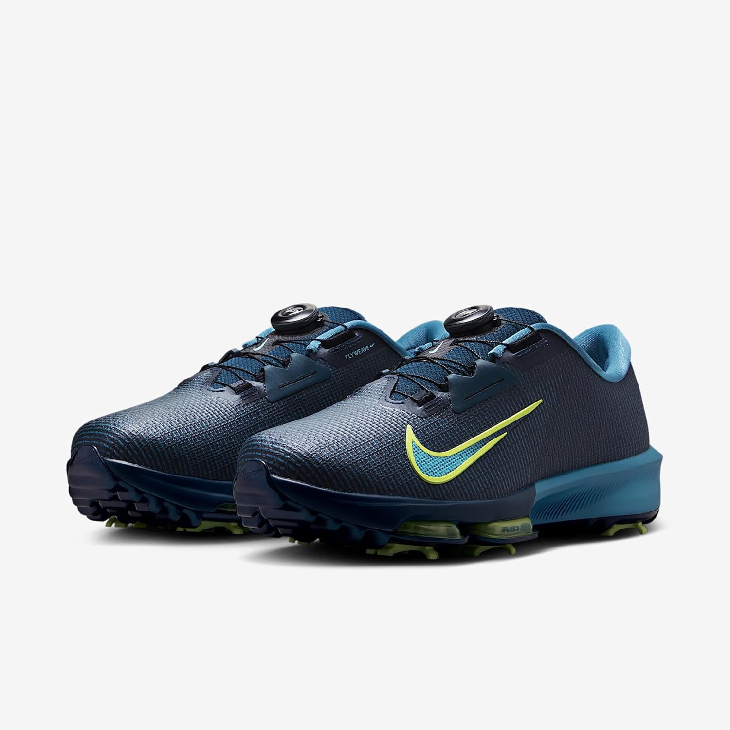 Nike Infinity Tour BOA 2 Golf Shoes (Wide) (Armory Navy/Smokey Blue/Light Lemon Twist) - Image 5