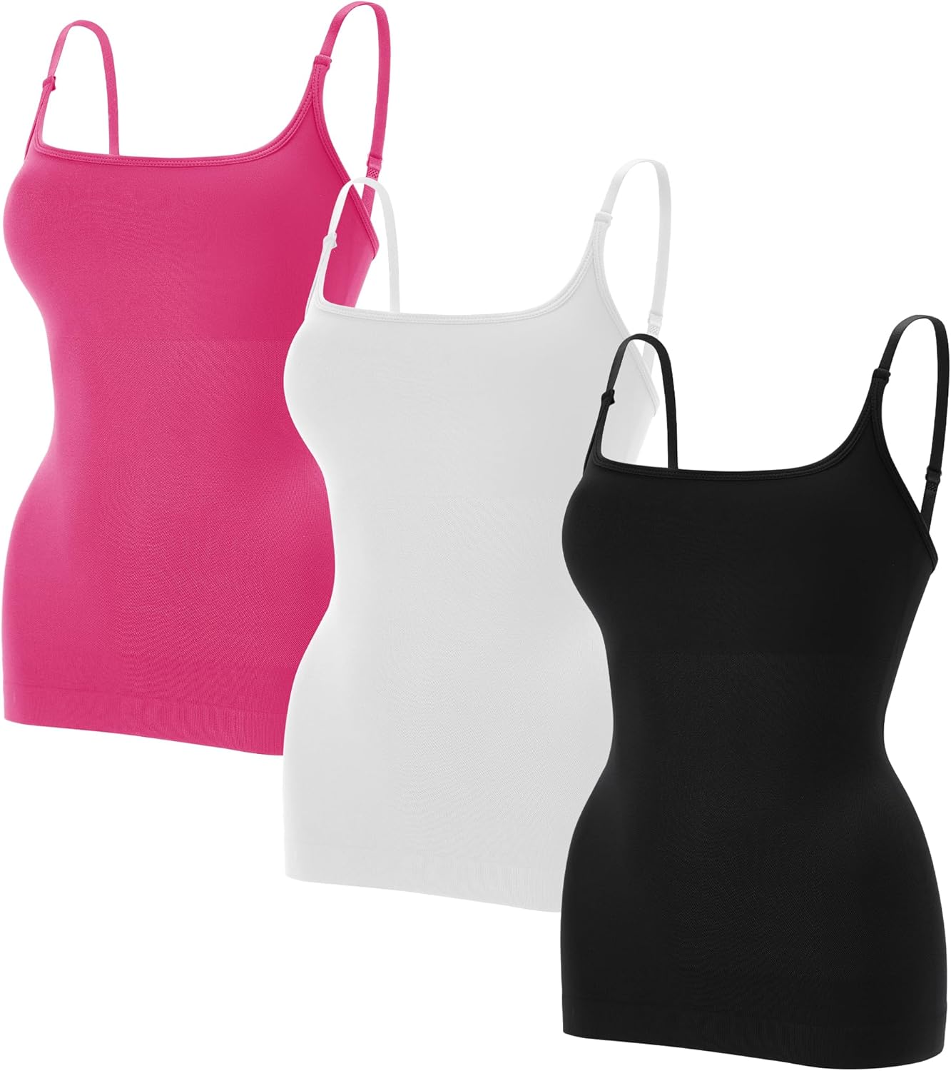 EUYZOU Women Shapewear Tummy Control Camisole Tops - Suqre Neck Sexy Compression Tank Tops Seamless Body Shaper