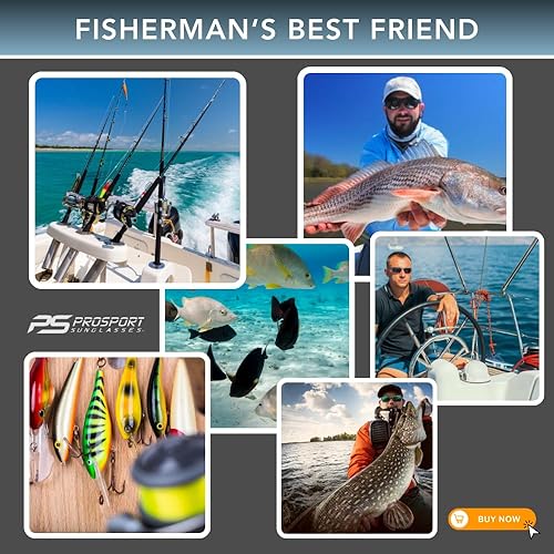 Miniatura 7 de proSPORT Pesca Polarizada Bifocal Sunglass Mens Anti-Glare Side Shield Pescador