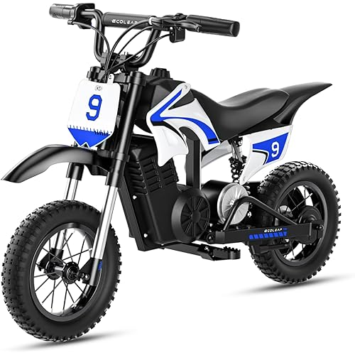 K1 Kids Electric Dirt Bike 36V Motorcycle,16MPH Fast Speed 14 Mile Long-Range,700W Peak 3-Speed Modes Electric Bike for Kids Ages 3-10