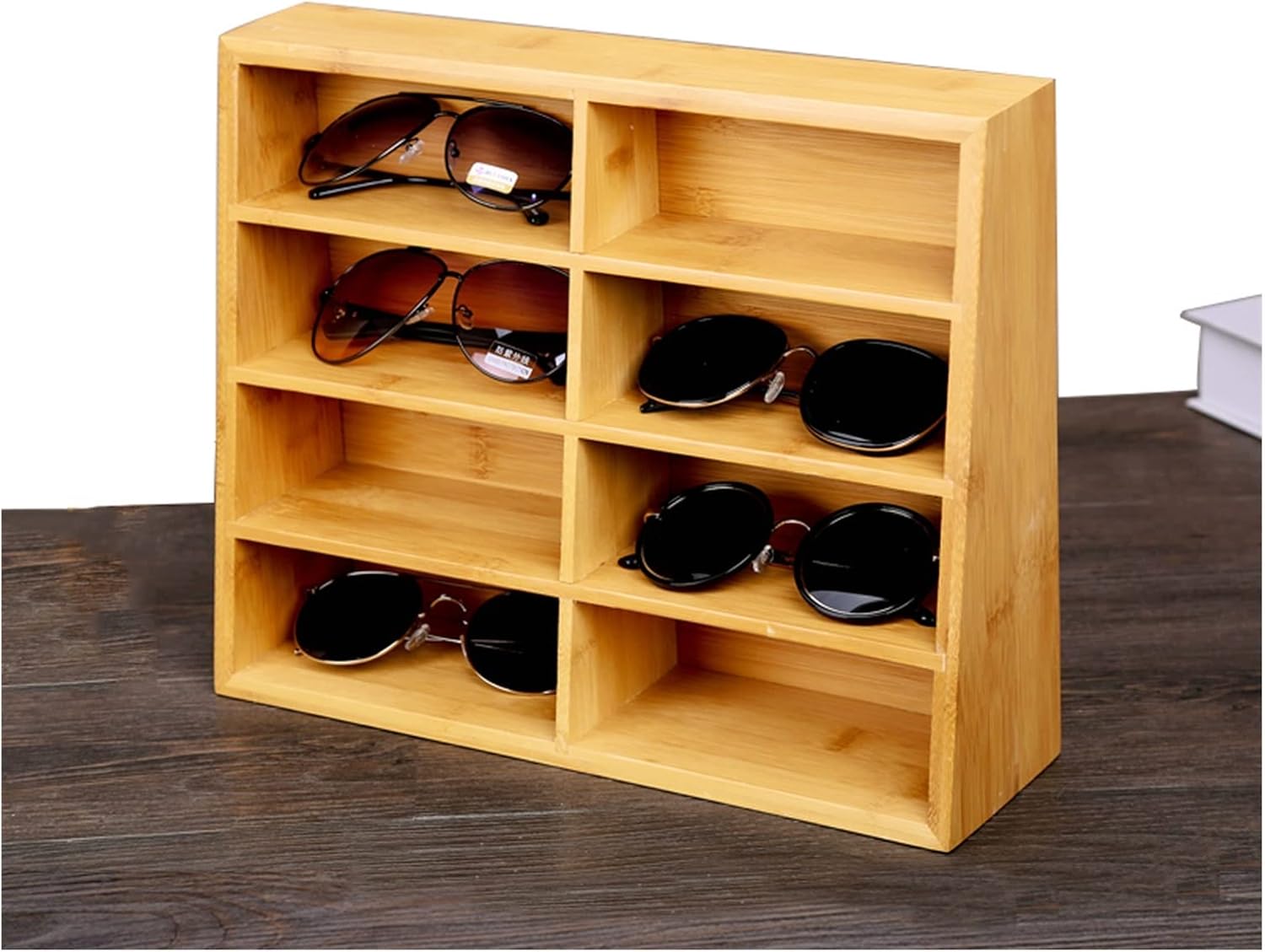 Wooden Sunglasses Display Stand Creative Glasses Stand Display Storage Box Decorative Sunglasses Rack