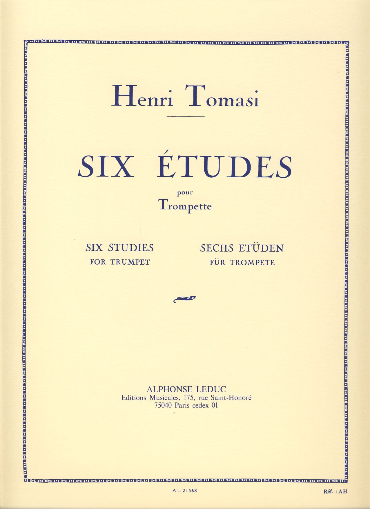 Henri Tomasi: Six tudes pour Trompette (Trumpet) Trompette