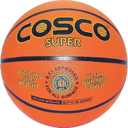Cosco Super (M/C) Basket Ball, Size 6 (Orange)