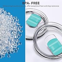 Vista 13 de Tapa con popote para vaso de 30 onzas, tapas de repuesto compatibles con YETI Rambler de 30 onzas, vaso con popote de 35 onzas, sin BPA e