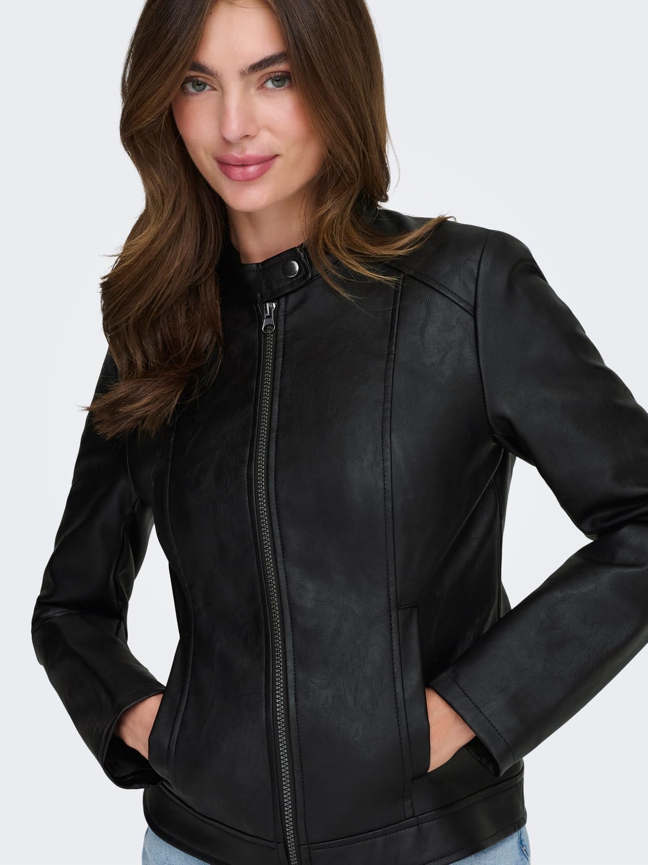 ONLY Damen Jdyemily Faux Leather Jacket Otw Noos Kunstlederjacke