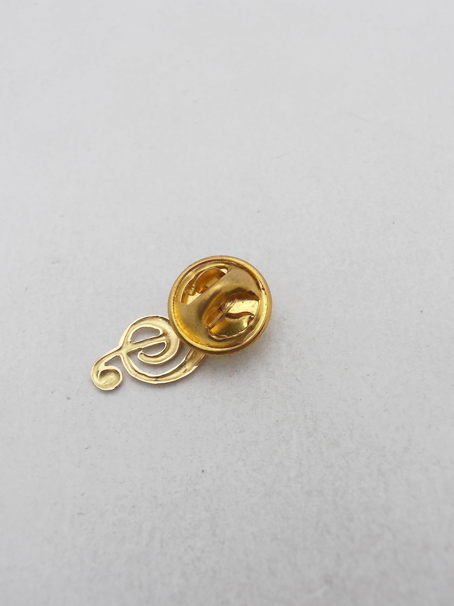 Chiave di Violino : Spilla da giacca in Oro Giallo 18 Kt (750 millesimi) - Sol - Musica - Musicista