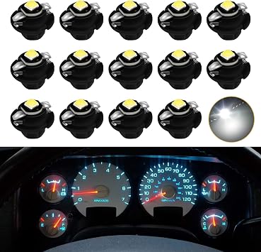 White LED Lights Bulbs for Instrument Gauge Cluster Panel Speedometer Compatible with 2002-2006 Do-dge Ram 1500 2500 3500 Pickup Truck