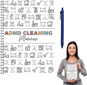 ADHD Cleaning Planner, ADHD Cleaning & Organizing Toolkit - Chore Planner, Focus-Friendly Checklists for Home, Weekly & Monthly Tidy Mind Organizer, Declutter Challenge Sheets