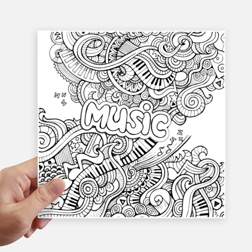 Autocollant violon rock 20cm sticker mural pc portable moto déco carrée 4pcs