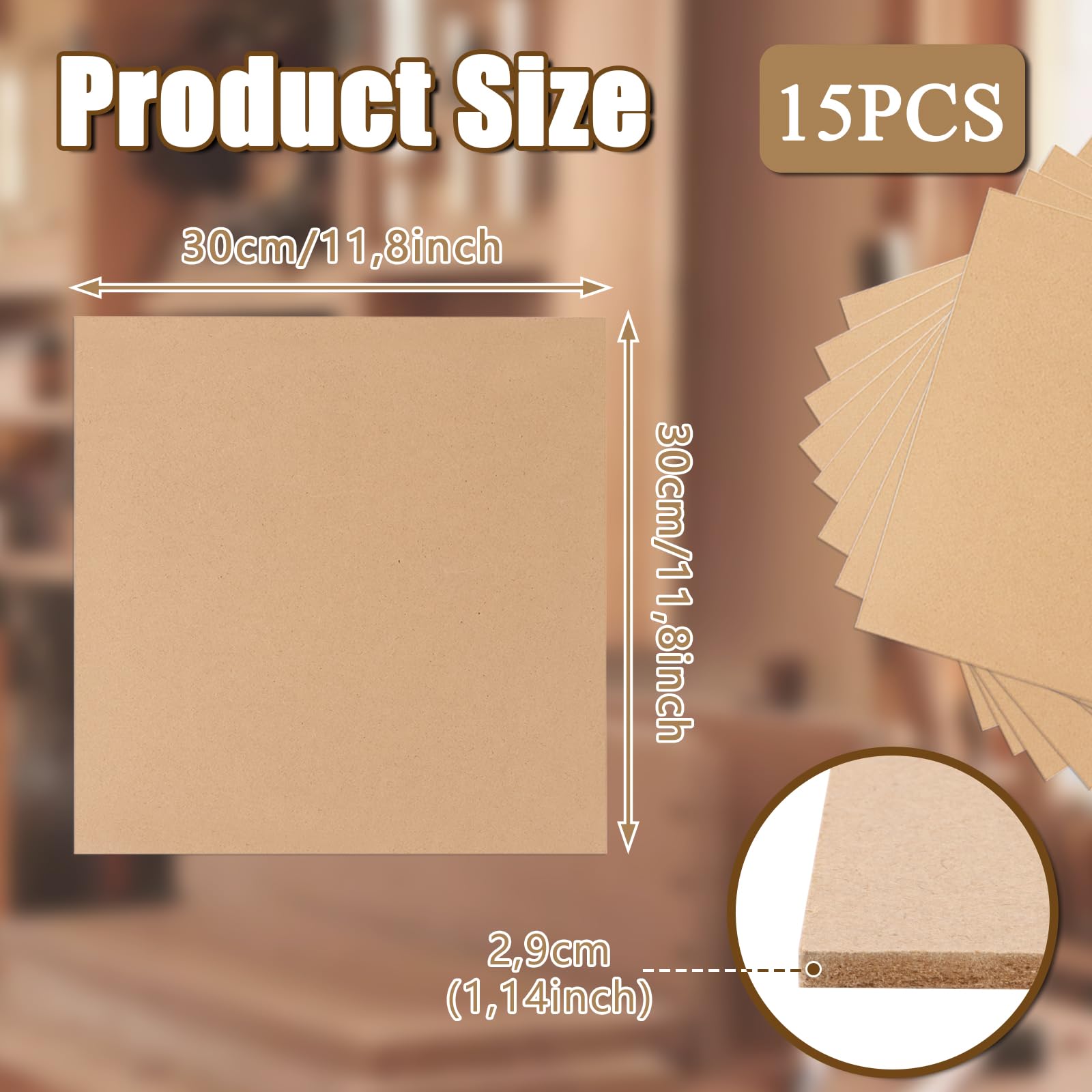 15 placas de madera