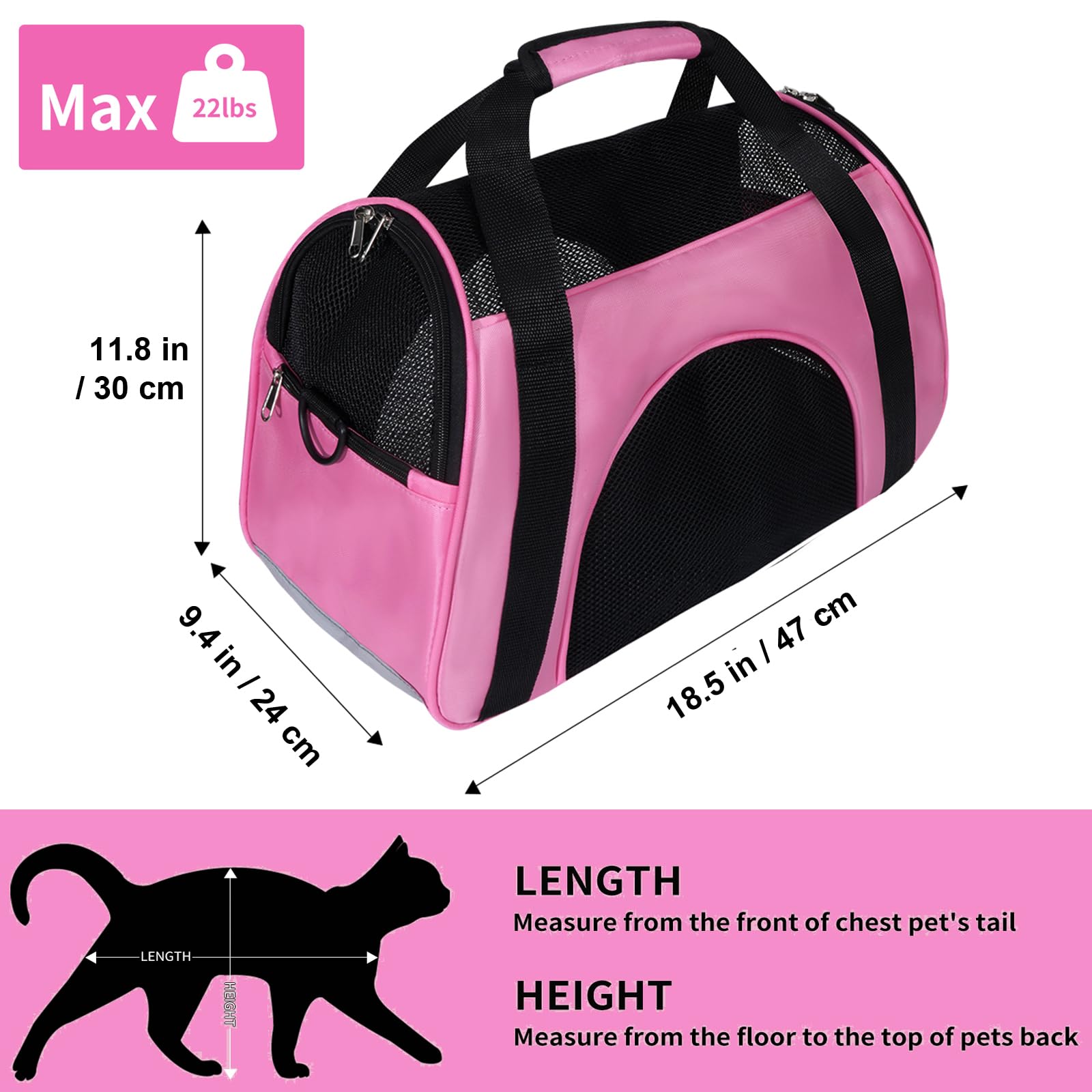 Soft Sided Portable Cat Carrier - Image 2