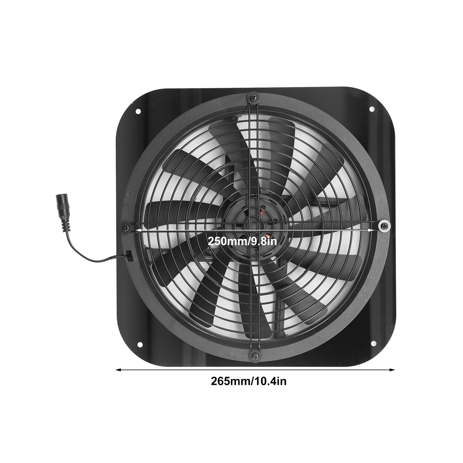 Ventilatore di scarico solare da 9,8 pollici per pollai, serre, capannoni