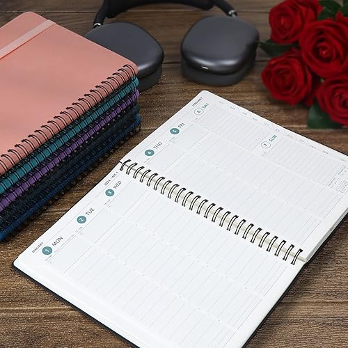 Miniatura 2 de Agenda 2024 de BEZEND, calendario A5 de 5.8 x 8.5 pulgadas, agenda diaria, semanal y mensual, encuadernado en espiral, papel certificado FSC,