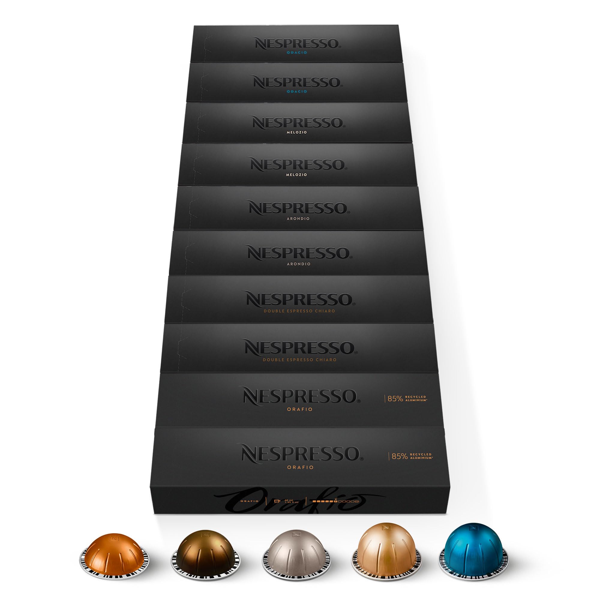 Nespresso Vertuo - Assortiment Torréfaction Équilibrée - 100 Capsules Café